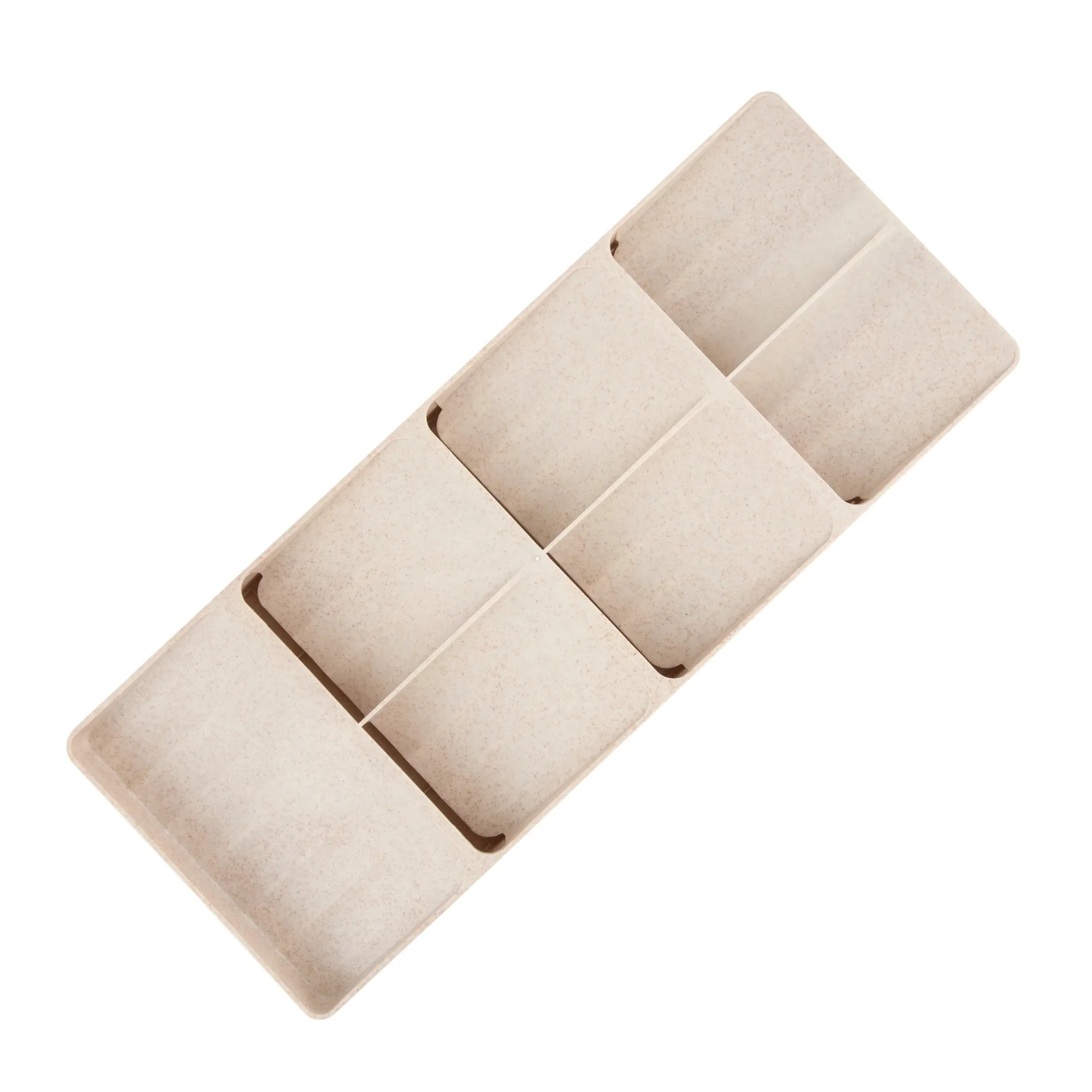 تفاصيل المطبخ منظم أدوات المائدة 7 أقسام 15.87 لتر × 6.22 باللون الطبيعي