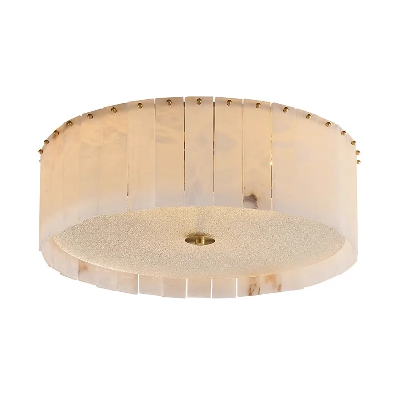 

All-copper marble bedroom ceiling light luxury room master bedroom light modern simple living room study dining room lighting