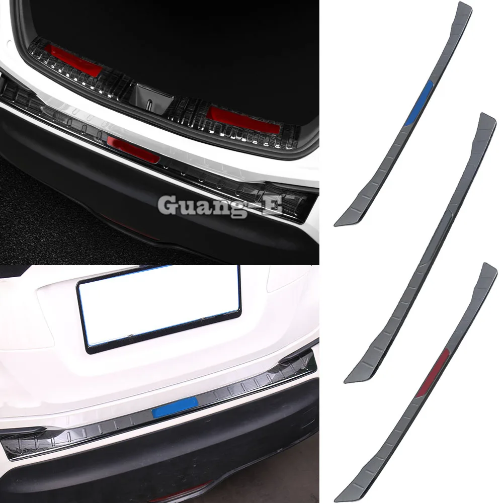 Car External Rear Bumper Trunk Protect Trim Car Outside Stainless Steel Plate Pedal For Toyota C-HR CHR 2017 2018 2019 2020 2021