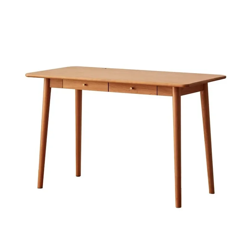 

Simple small apartment study table white oak Japanese home computer desk writing desk