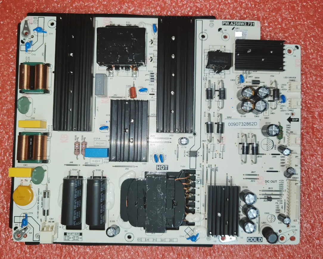 

PW.A258W2.731 81-PBE122-C240002 LED TV power board for 210---238V 560ma