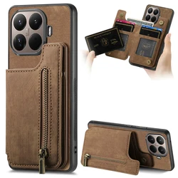 Wallet Case Zip Leather Funda for Xiaomi 17T Pro 15T 14T 13T 12T 11T Magnet Back Cover Phone Mi 11 Lite 12 T 13 14 15 T14 17 5G