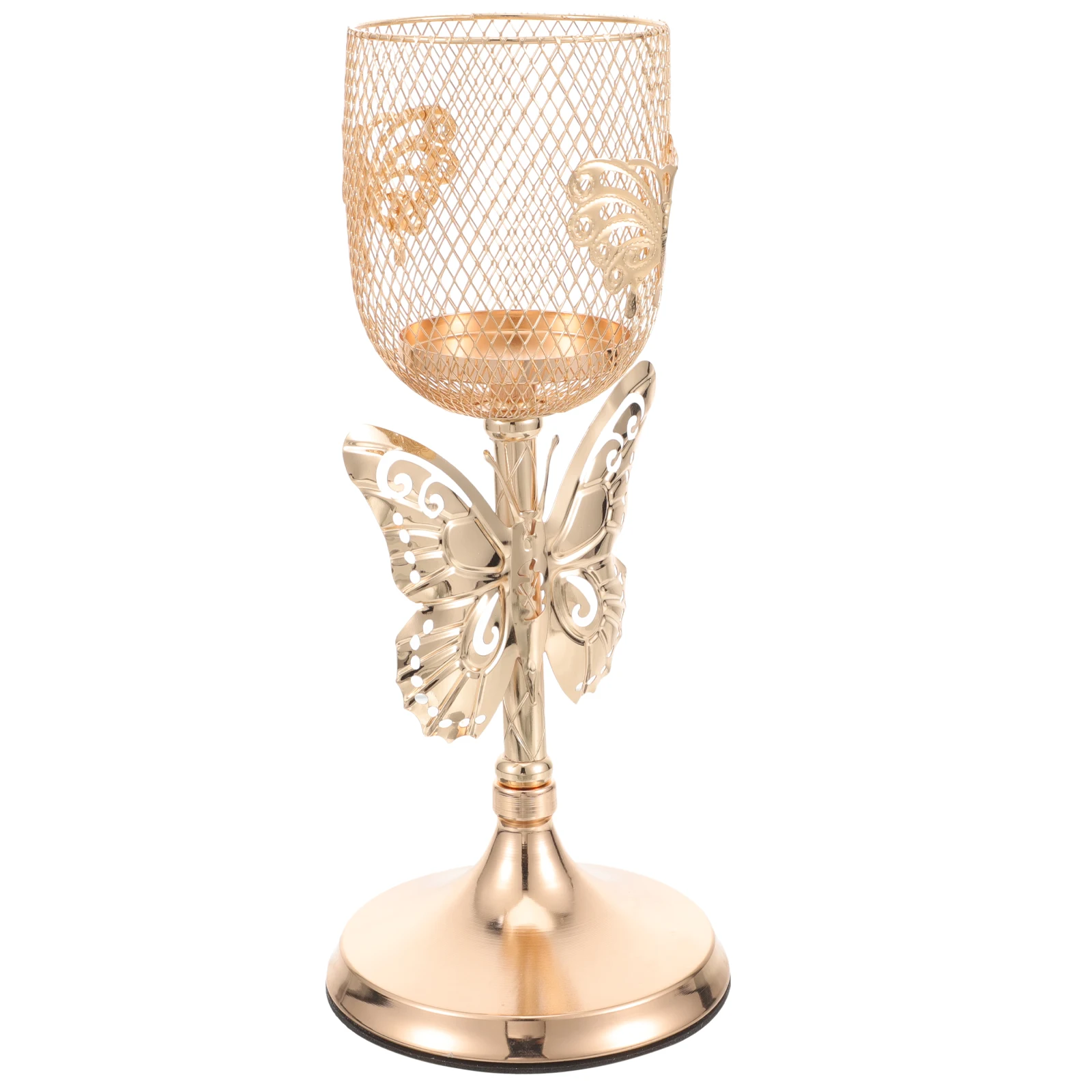 

Iron Holder Romantic Wedding Decor Golden Accessories Compact Size Tabletop