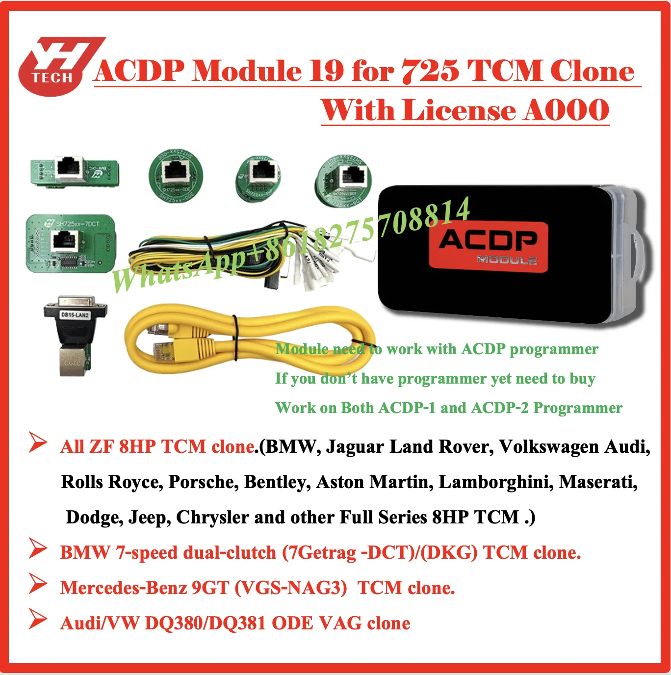 Yanhua ACDP-2  Module 19 with licnese for 725XX TCM read and write