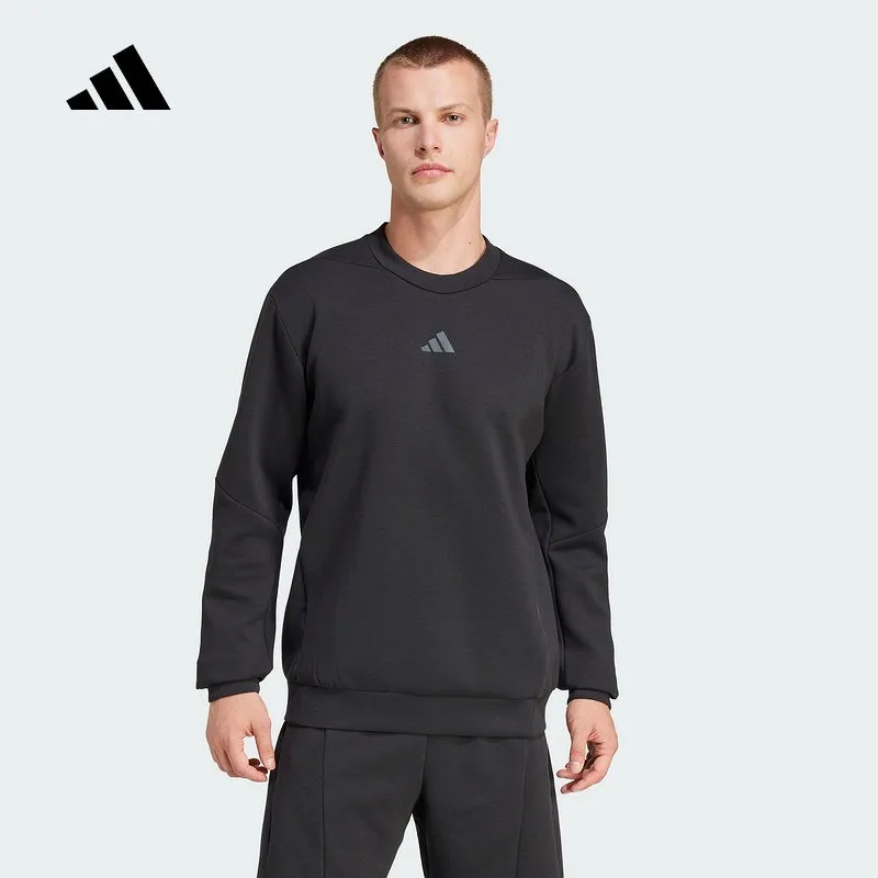 Adidas Autumn New Men's Sports and Leisure Crew Neck Pullover Sweater Comfortable and Breathable JJ4642