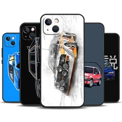 Rally Car Illustration Case For iPhone 14 13 11 12 16 15 Pro Max 12 13 Mini X XR XS MAX 7 8 14 16 15 Plus Back Cover