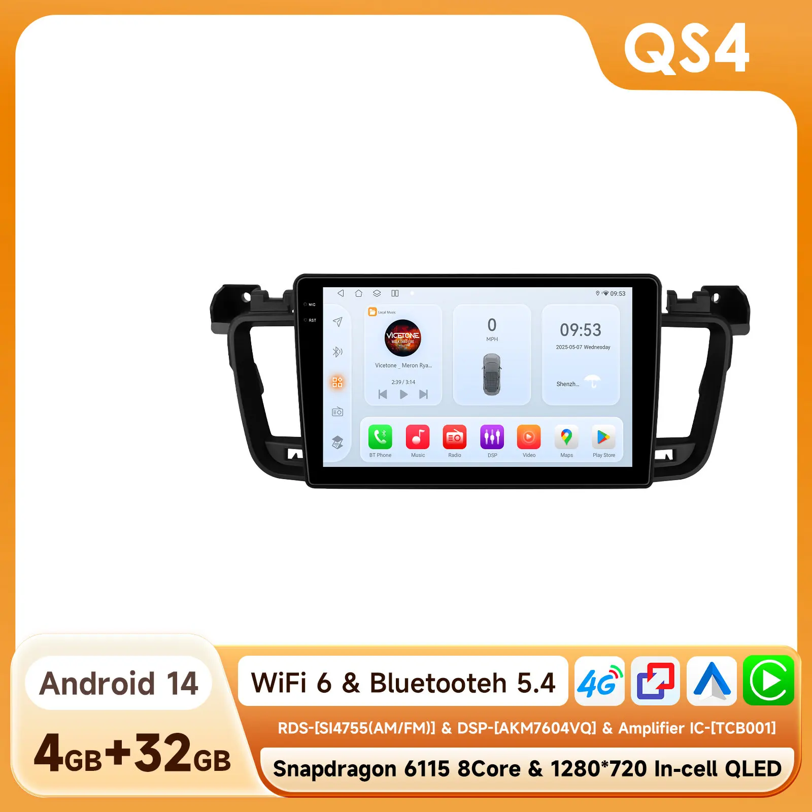 3D Display 2K Scherm Autoradio voor Peugeot 508 SW CC 2011-2018 2Din Multimedia Navigatie Speler 8-Core Android Carplay Head Unit