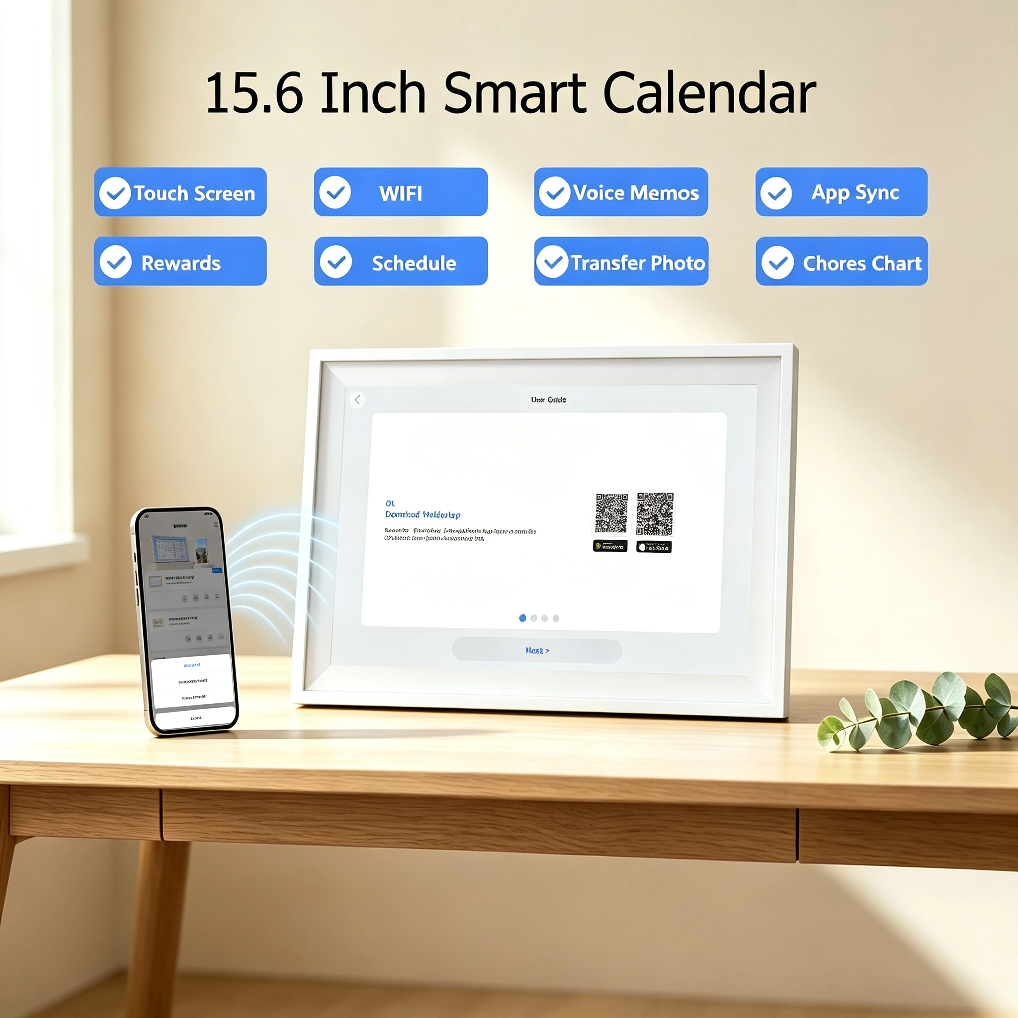 Custom OEM Multi-User 15.6 Inch Touch Screen Android WiFi Wall Digital Calendar Cornice Digitale