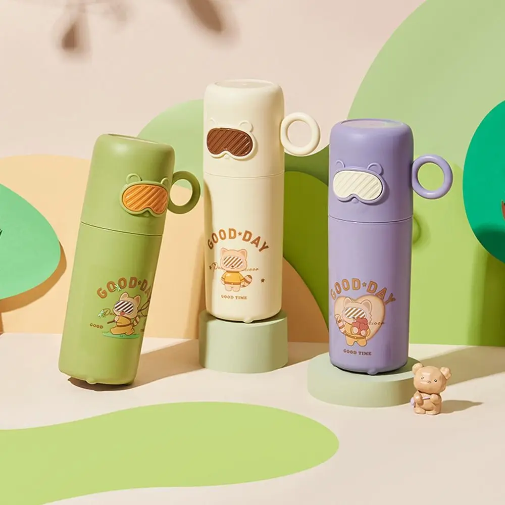 Creative Little Raccoon Washing Cup Cartoon Portable Toothbrush Box Large Capacity Toothbrush Cup Home Travel