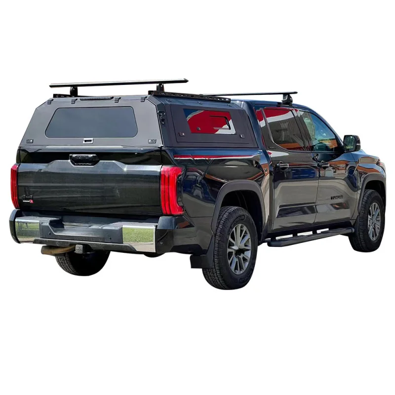 High Quality Aluminum Split Hard Canopy With Left Right Sliding Window Truck Bed Cover Fit 2022-2026 Tundra 5.7FT Pickup