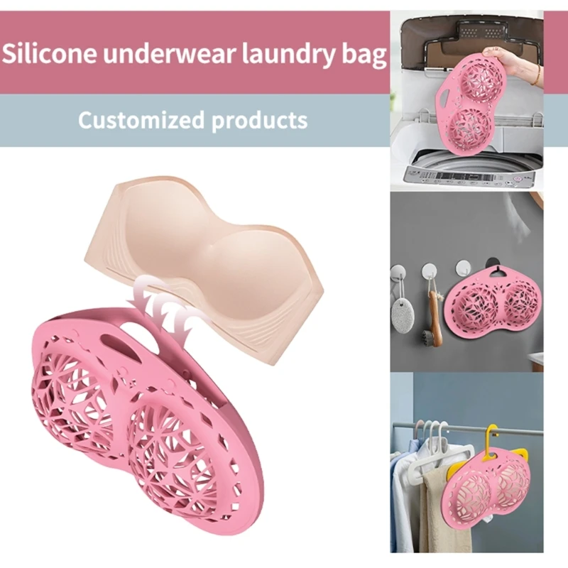 

Bra Washing Bag Silicone Mesh Lingerie Bag Anti Deformation Washing Bra Bag for Washing Delicates Bras Underwear Laundry Bag