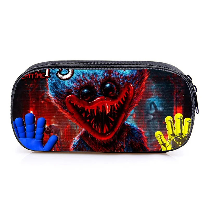 Pencil Case Game P&Poppys-Playtimes Kids Huggy Wuggy Stationery Bags Student School Storage Pen Pouch Children Gift Hot Sales