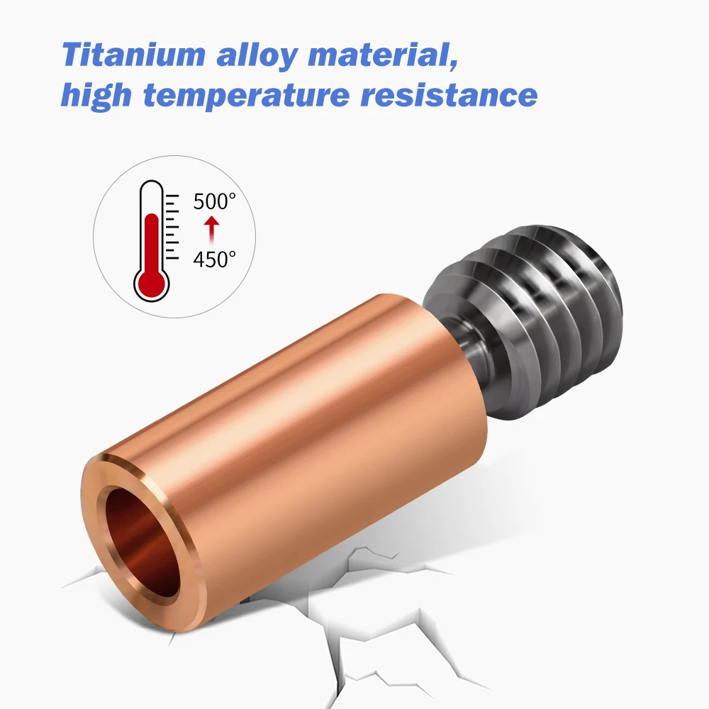 Flying Bear Ghost 5/6 All Metal Throat Bi-Metal Heat Break Titanium Alloy Throat Smooth Thread Heatbreak 3D Printer Parts