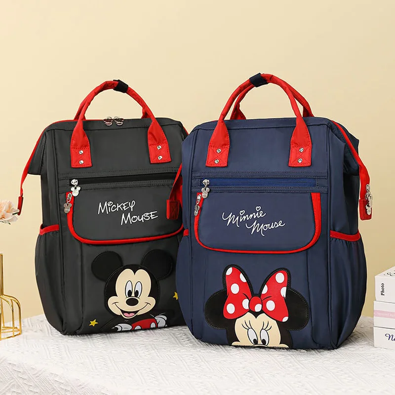 New 2024 Disney Mommy Bag Mother Baby Bags Large Capacity Double Shoulder Backpack Portable Multifunctional Baby Diaper Bag