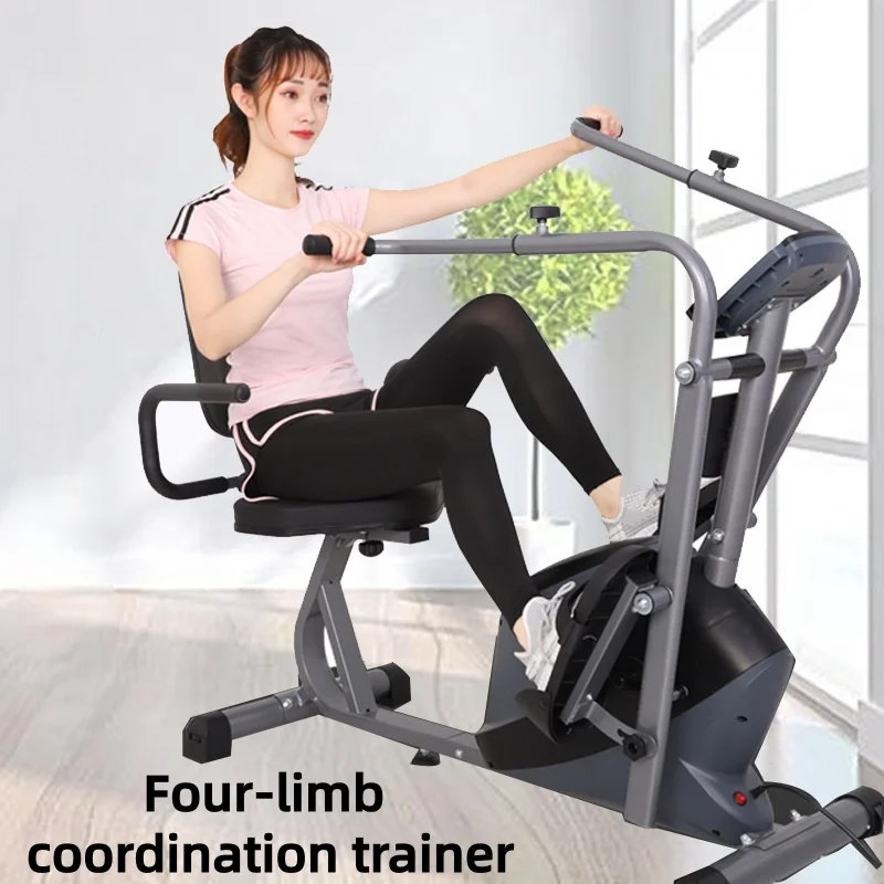Electric Upright Exercise Bike for Upper and Lower Body Indoor Fitness Training for The Elderly and Middle-aged People Cycling