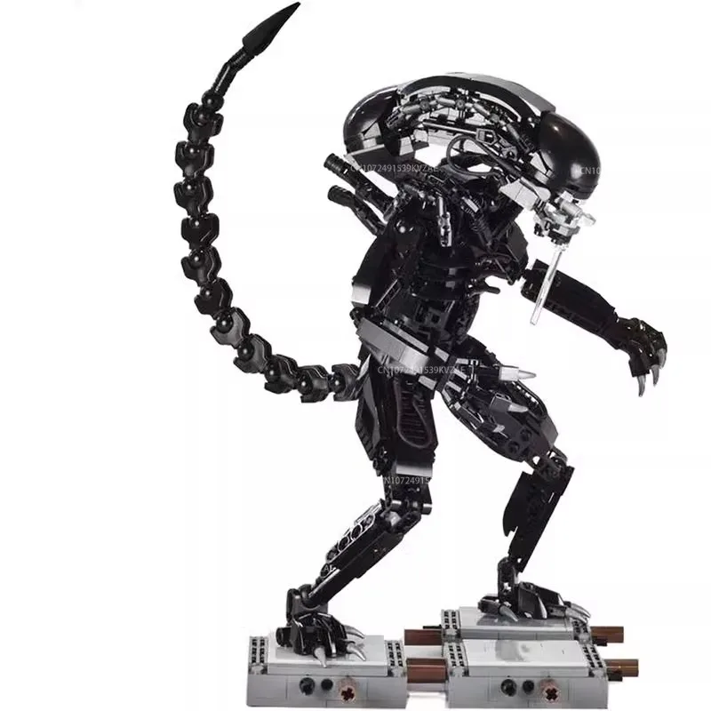 MOC Aliened Monster Building Block Action Figure Xenomorphs Mecha Predatored Parasite USCSS Ship Bricks Set Kids Toy Gift