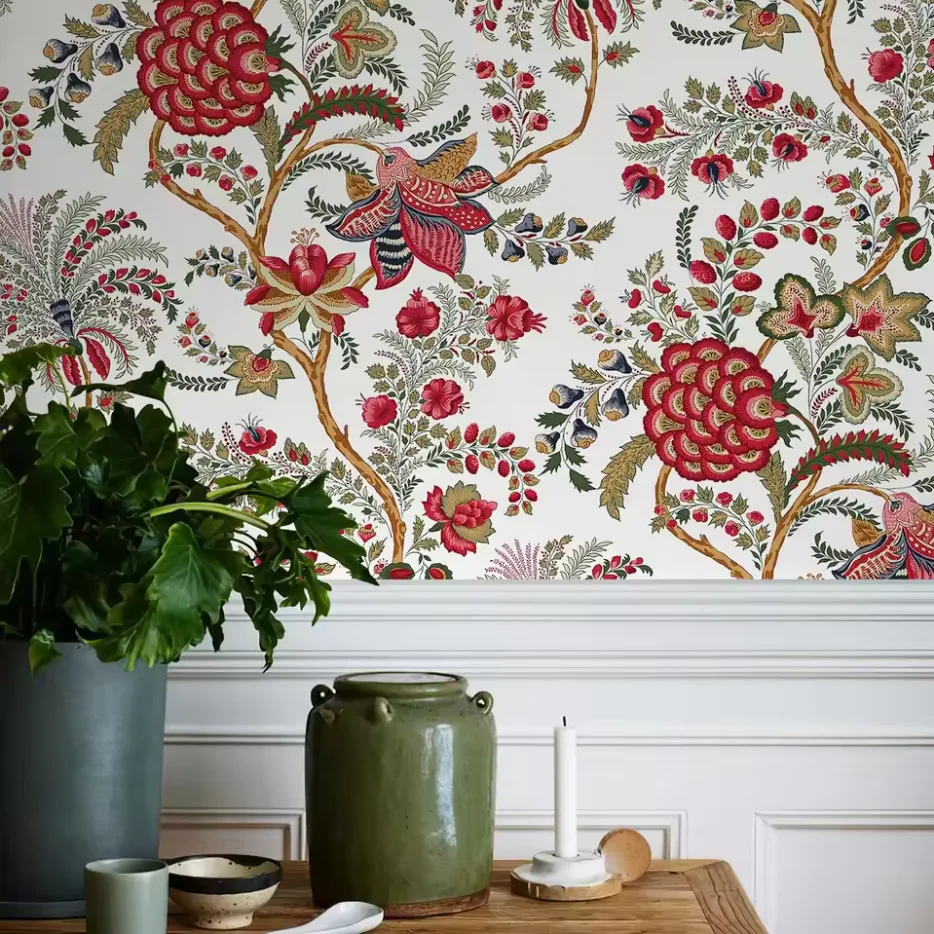 Custom size mural European pastoral flower tile wallpaper home decoration living room dining room wall covering 3d wallpaper