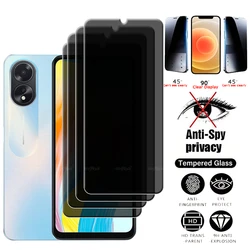 4Pcs For OPPO A38 Glass OPPO A38 OPPOA38 Tempered Glass Phone Protective HD 9H Privacy Anti-Spy Glue Screen Protector OPPO A38