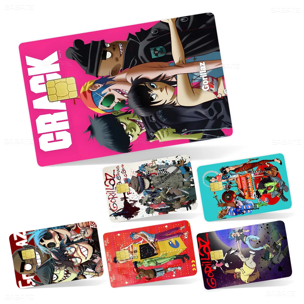 

Retro Music G-GorillazS Diy Credit Debit Card Sticker Party Sticker Decoration Waterproof Small Chip Card Skin Sticker