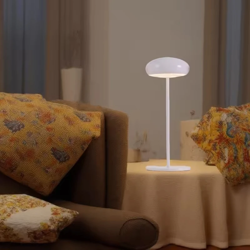 Bedside table light with wireless charger room designer desk lamp