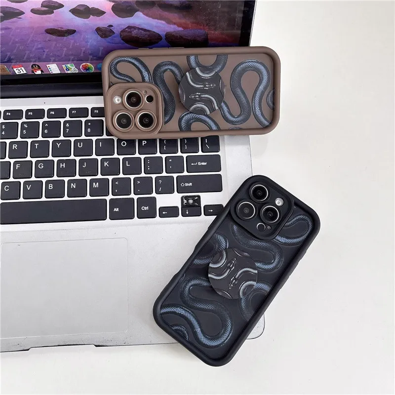 Luxury Snake viper Dendroaspis polylepis Phone Case for iphone X XS XR 11 12 13 14 15 16 Pro Max 7 8 Plus 2025 serpent Cover