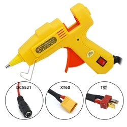 12V/24V Hot Melt Glue Gun 25W Melt Gun 7mm Glue StickModel And Handicraft Repair Tool XT60/T/DC5521/Car Plug For Outdoor Use