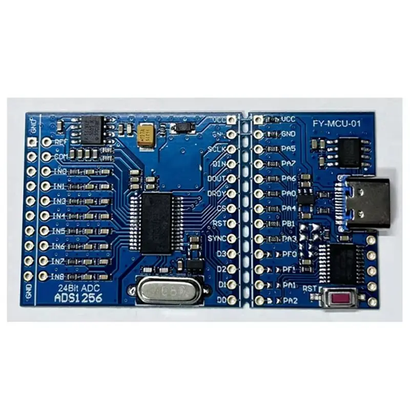 AAAEL-ADS1256+ STM32F030 8-Channel 24-Bit High-Precision ADC Conversion Module Data Acquisition
