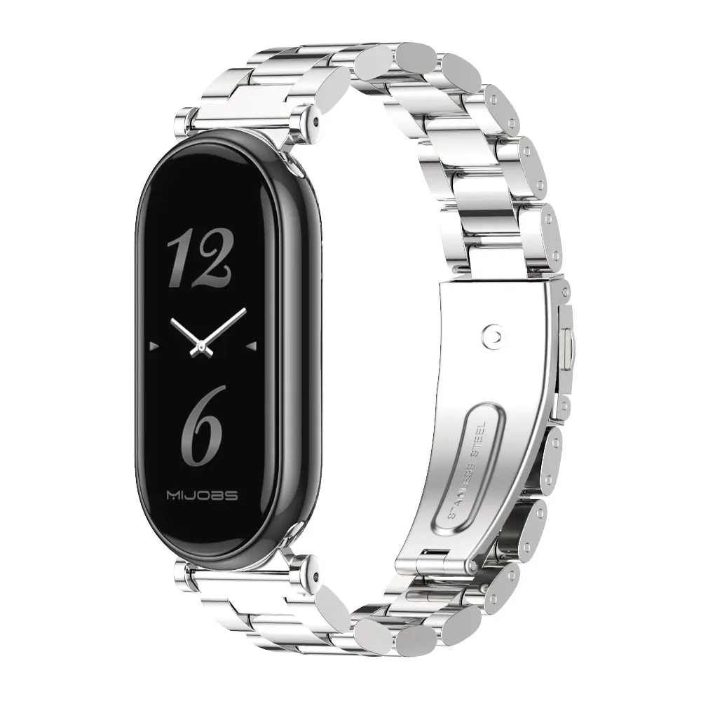 Pasek do bransoletki Mi Band 10 11 9 8 Metalowa opaska na nadgarstek do zegarka for Xiaomi Smart Band 9 Akcesoria zamienne ze stali nierdzewnej Miband 8 — zdjęcie produktu 6
