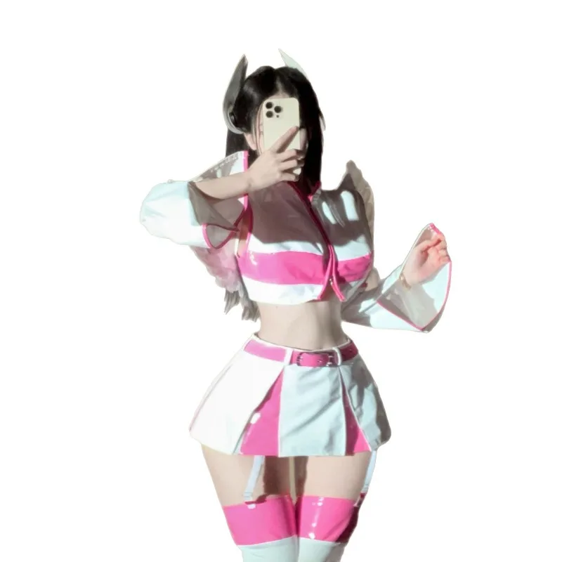 

Japanese Anime Kawaii Sexy Liliel Cosplay Training Uniform Sexy Cute Sweet High Quality PU Leather Apparel Anime Convention