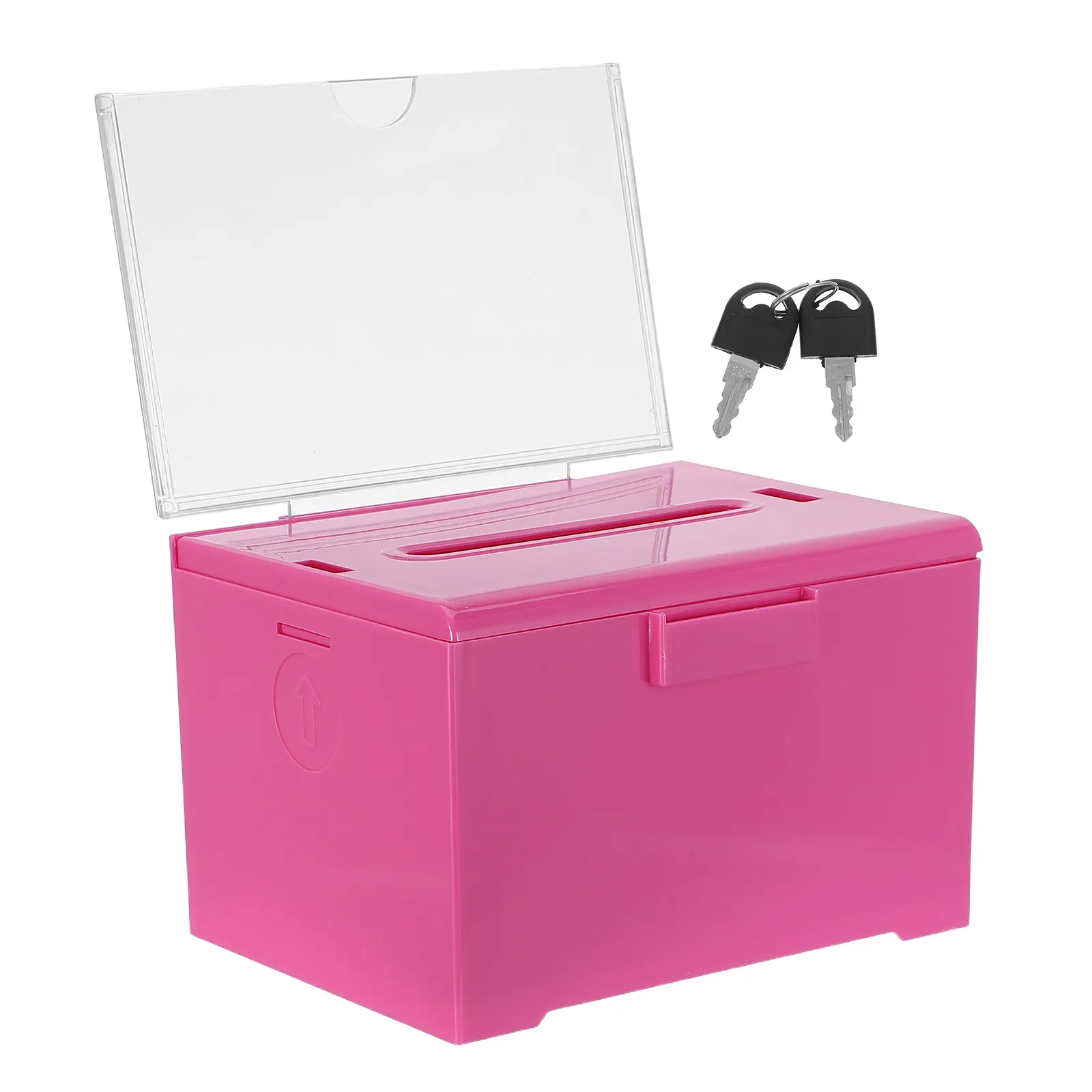 Acrylic Donation Ballot Box Holder Clear Acrylic Suggestion Box For Coffee Shop Tip Jar Event Planner Sign