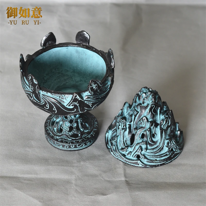 Bronze ware decorations Home decoration Hill censer incense burner cloud plate incense burner handicraft decoration