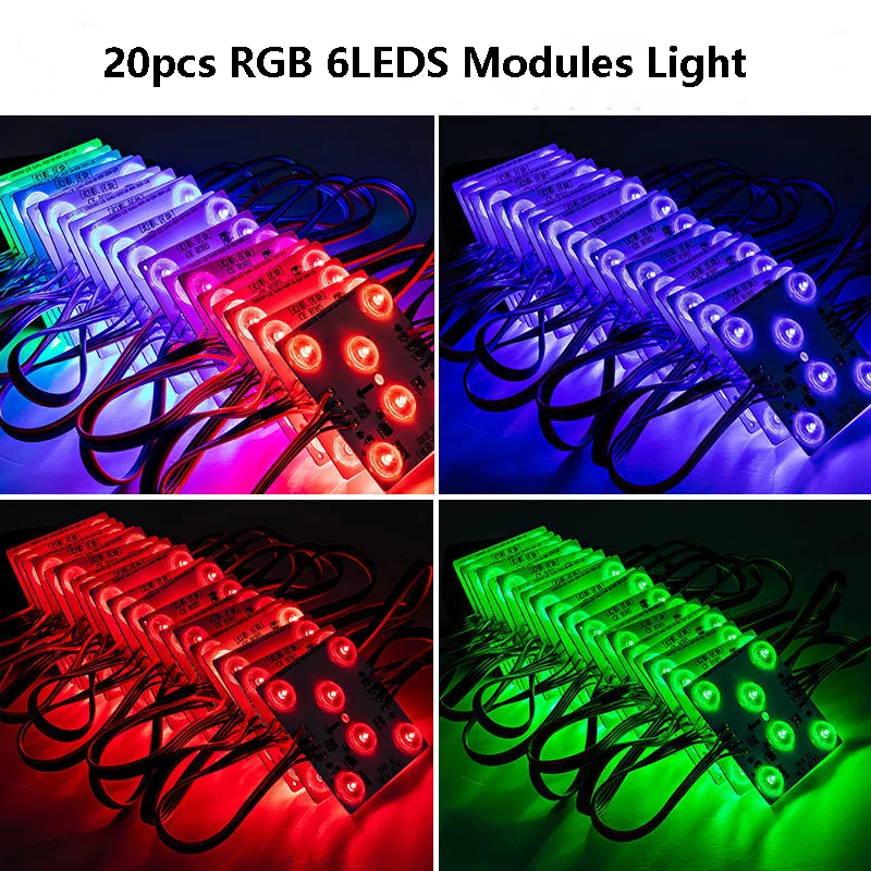 RGB COB LED Module DC24V Remote Control Waterproof Pixel Lamp WS2818B Advertising Signboard Backlight Shop Banner Channel Letter
