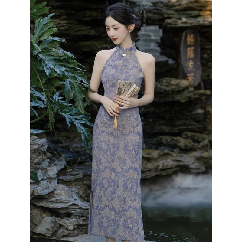 

Gentle retro improved cheongsam set, outer cardigan, national style and thin daily temperament women's clothing