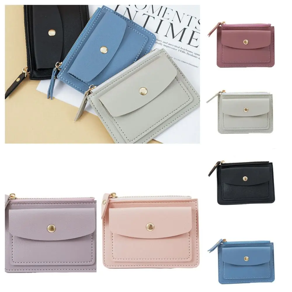 패션 다기능 가죽 동전 지갑 사각형 지퍼 잠금 장치 지갑 ID 카드 케이스 짧은 지갑 지퍼 짧은 지갑 여행용