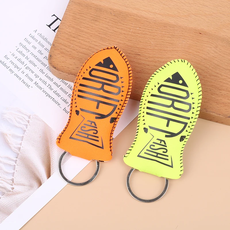 1PCS Floating Keychain Boat Keychain Neoprene Fish Shaped Buoyant Key Float Key Ring Fob For Swimming Water Sport Accessories