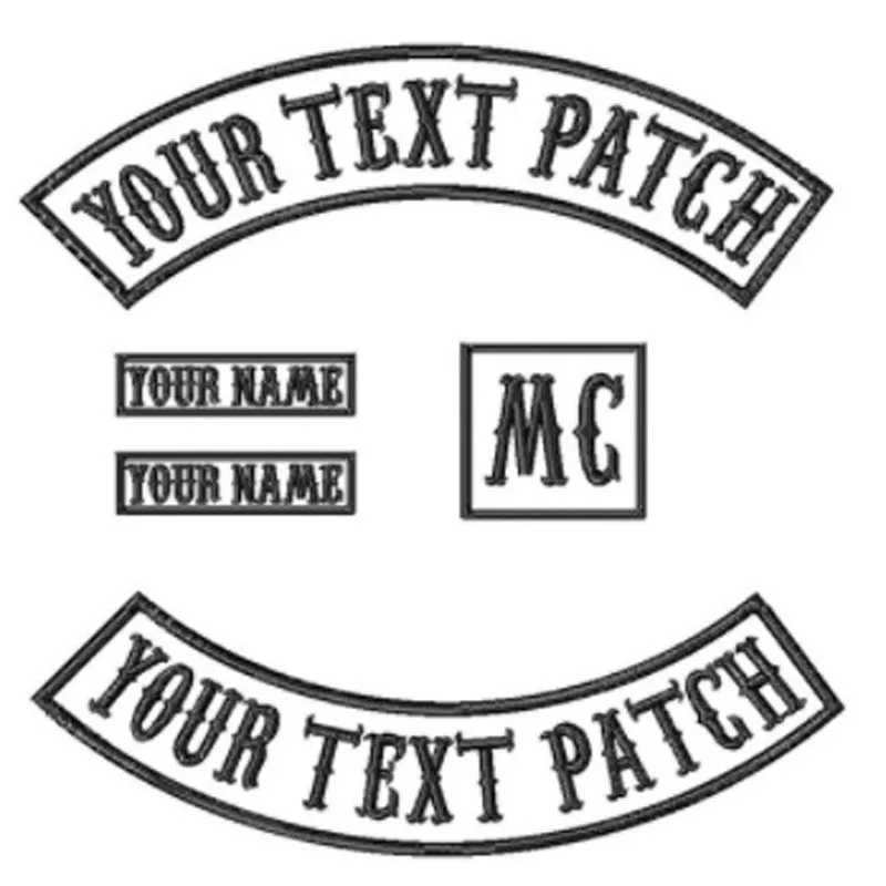 5PCS custom embroidery patch iron on rocker patches for cloth