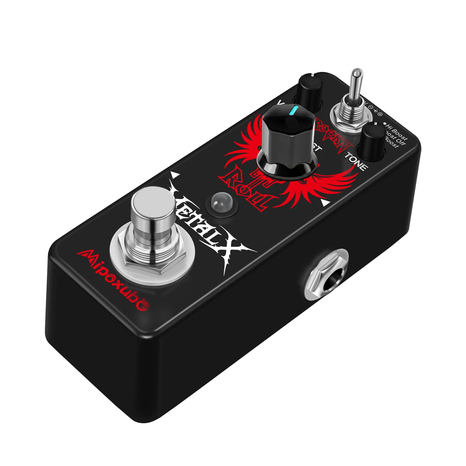 Mipoxube Metal X Distortion Pedal Holy War Heavy Metal Analog Pedal for Electric Guitar Classic 80's Metal Sound Bypass