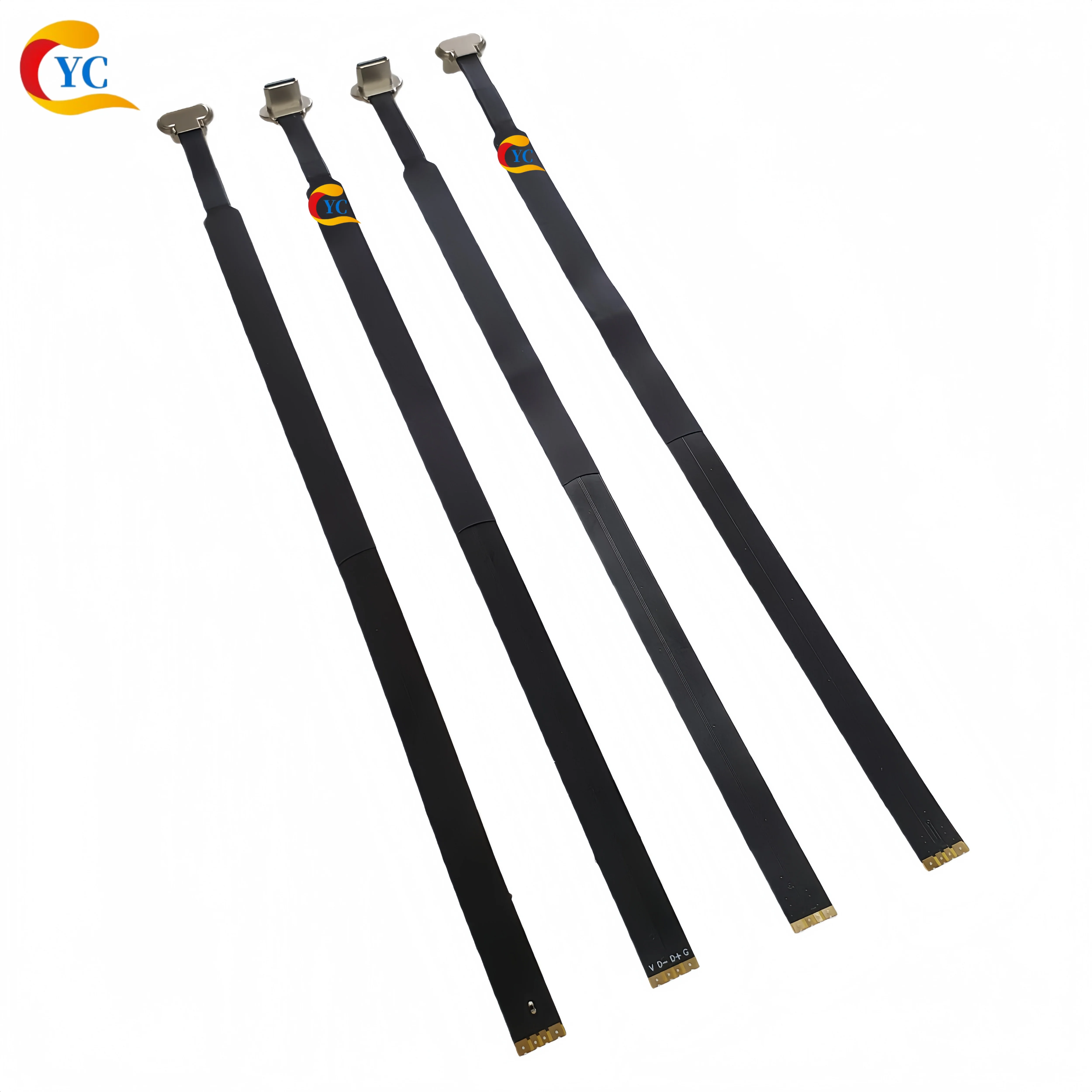 Fpc Flexible Cable Type-C Extended Stretch Male Charging Cable 4P Back Clip Adapter Plug 56K Resistor Pd Fast Charging Data Cable Power Connector Extension Cable