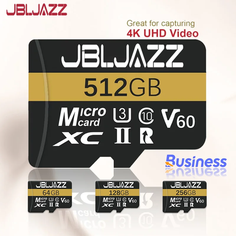 Tarjeta Micro TF SD de Alta Velocidad, 512GB 128GB 256GB 64GB, Clase 10 U3 V60, para Cámara, Dron, Grabadora de Conducción, Tarjeta de Memoria Impermeable