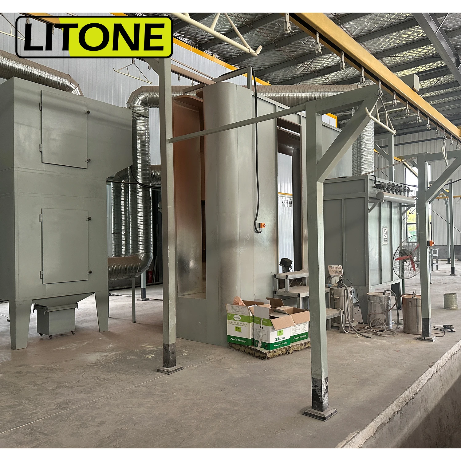 Small Tunnel Oven On Hanging Conveyor System Powder Coating Line For Fence Mesh Curing And Drying Oven Machine