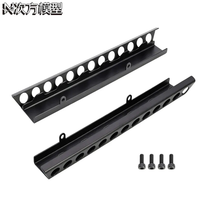 1/10 RC Crawler Stainless Steel Side Sliders Step Bars for Vanquish VS4-10 VS4-10 Pro Silver Upgrade Parts Chassis Protection