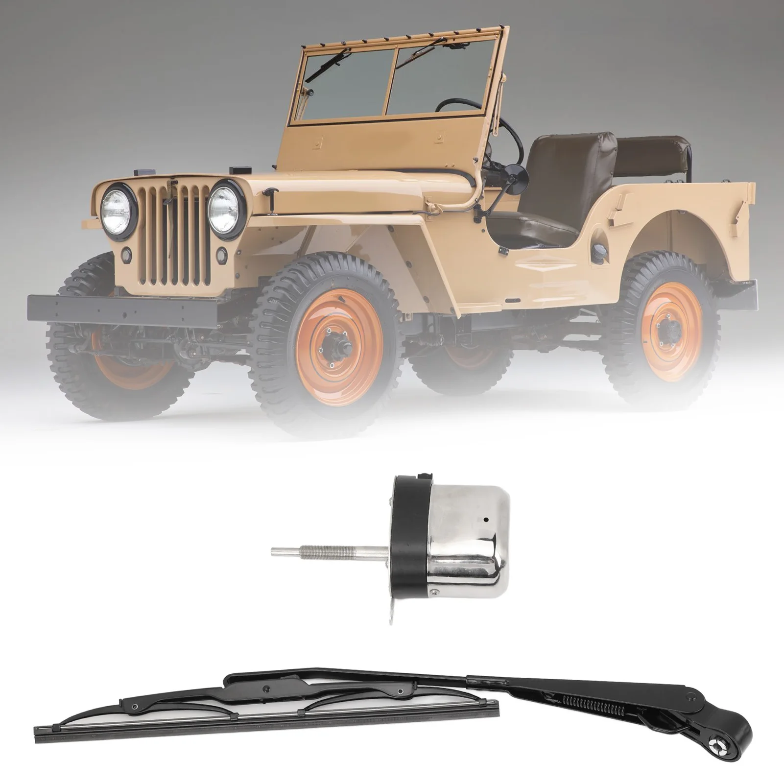 Wiper Motor Blade Kit Wear Resistant Powerful Wiper Arm for Tractor Fishing Boat ATV UTV