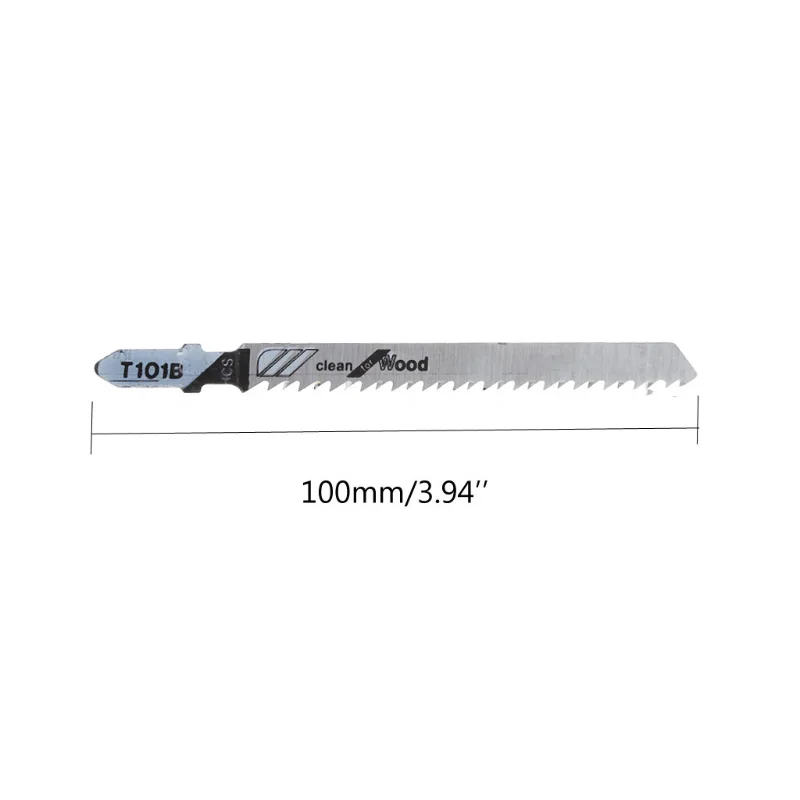 25Pcs T101B HCS 100mm Jigsaw Blade Clean for Wood Metal Plastic T-Shank Jig Saw Blades Reciprocating Saw Blades