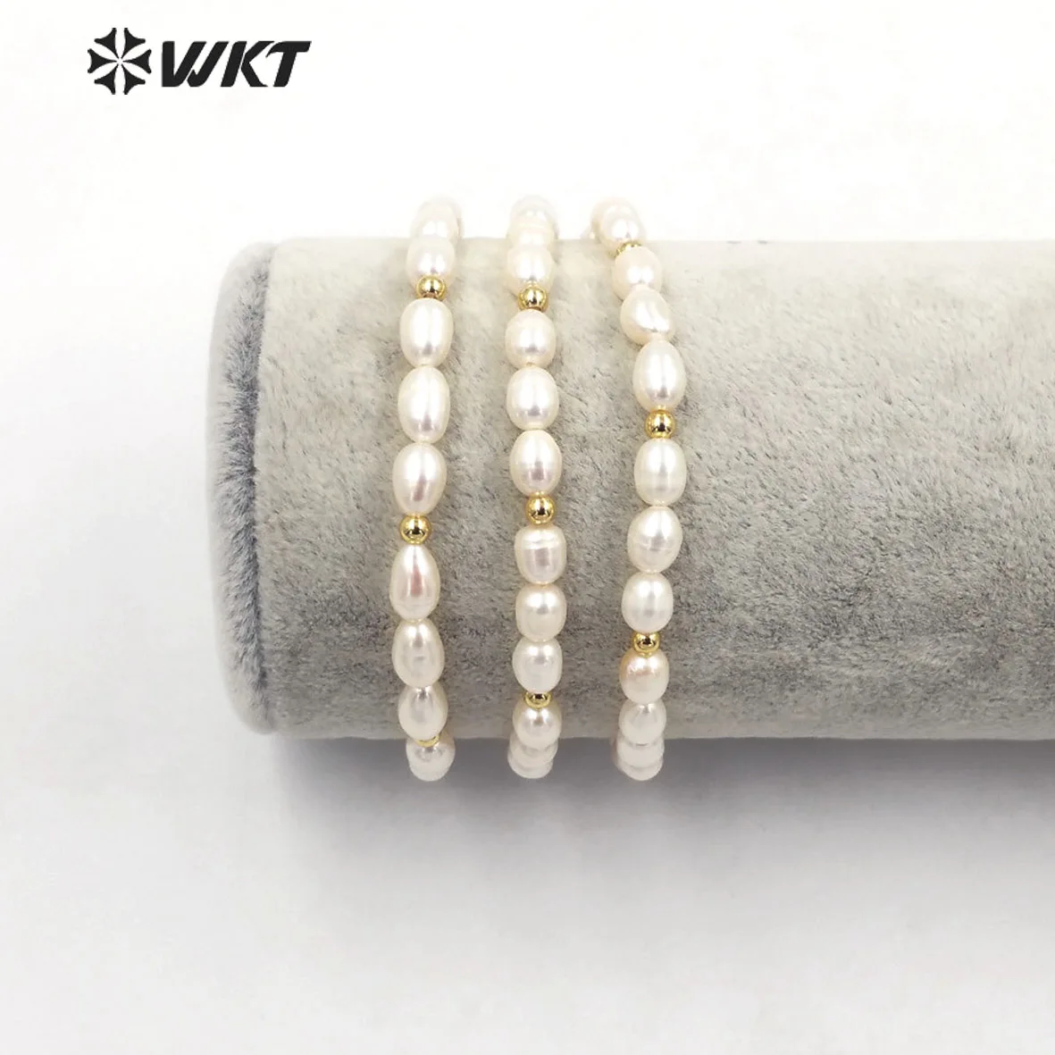 

WT-MPB070 WKT 2025, изысканная распродажа, жемчуг круглой формы, женский подарок на день рождения, браслет, аксессуары, модные милые ювелирные изделия