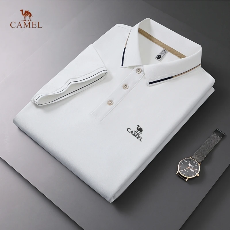 Embroidered CANEL Brand Men\'s High Quality Polo Shirt Spring/Summer Fashion Leisure Outdoor Sports Soft and Breathable T-shirt