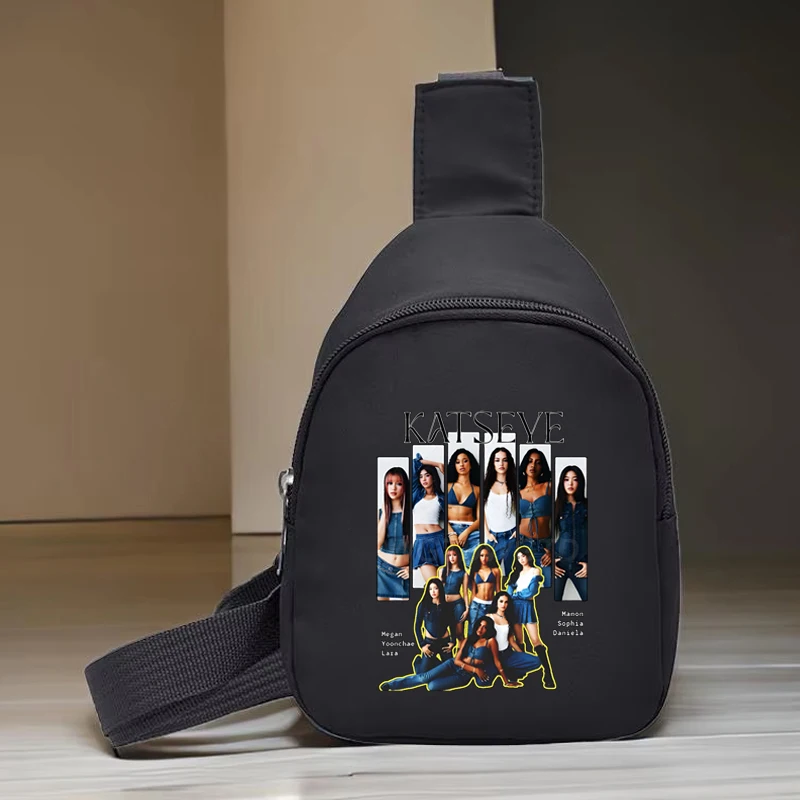 Hot Sales Children Chest Bag KATSEYE Print Purses and Handbags Girl Boy Katseye Print Lightweight Single Shoulder Crossbody Bag - view 4