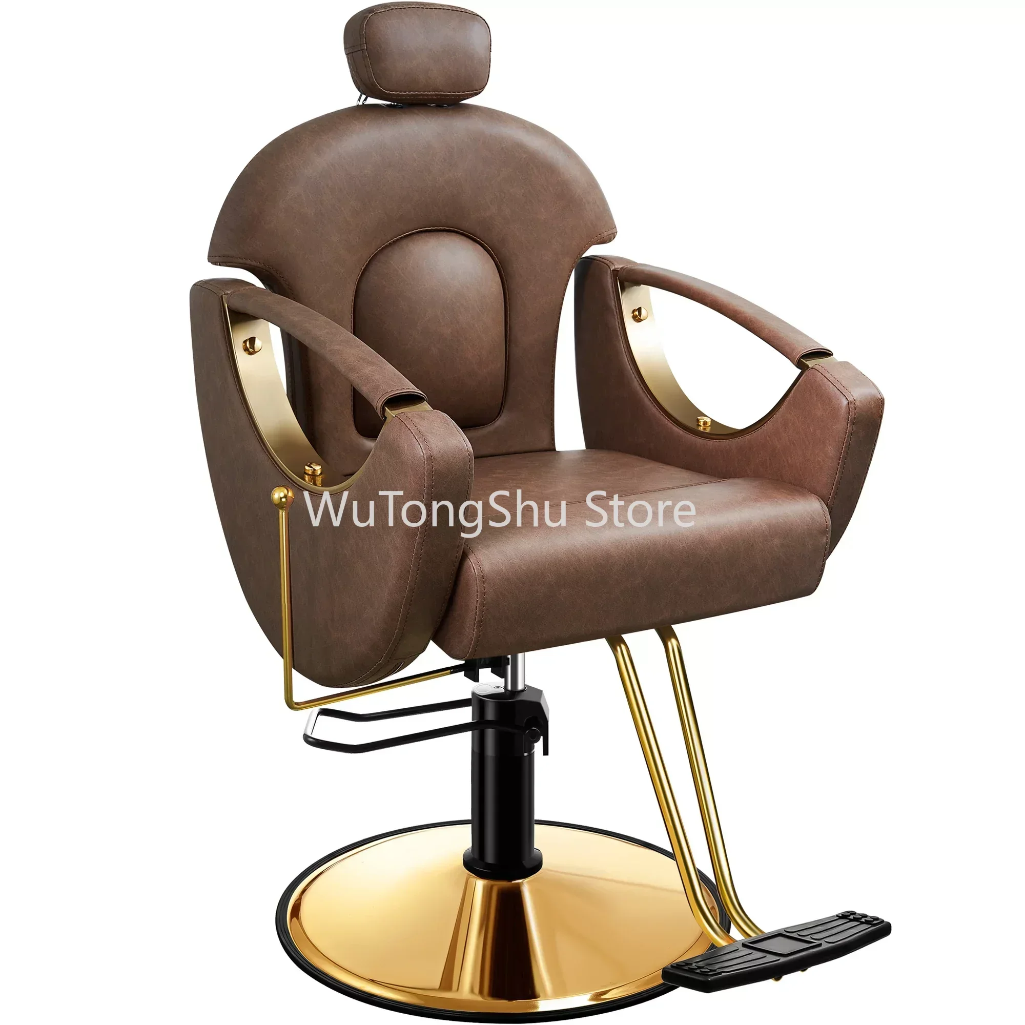 

Barber Chair Reclining Hair Salon ChairAll-Purpose Salon Chair Hair Stylist 360 Degrees Rolling Swivel Taurete Silla Furniture