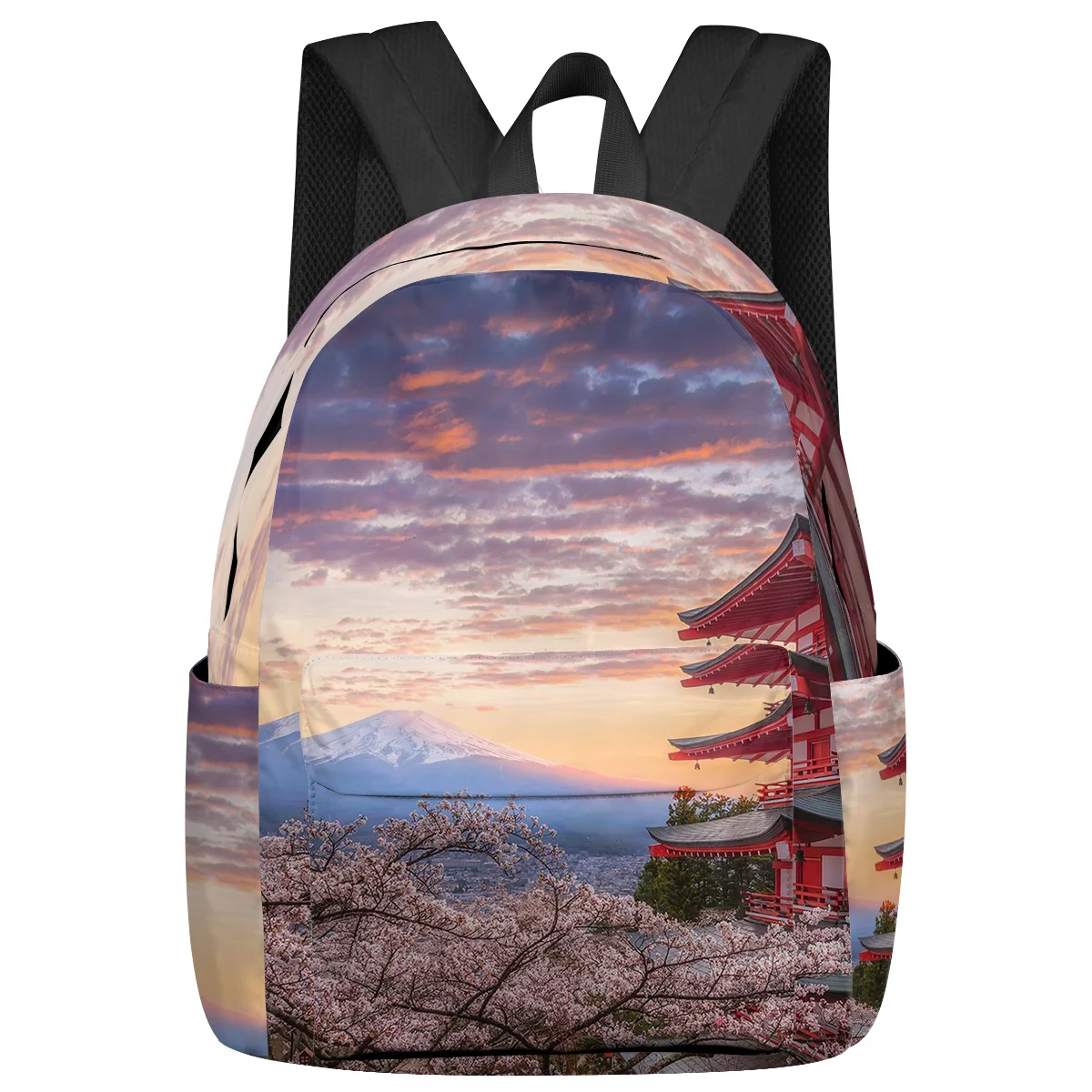 

Japan Mount Fuji Cherry Blossom Women Man Backpacks Waterproof School Backpack For Student Boys Girls Laptop Bags Mochilas