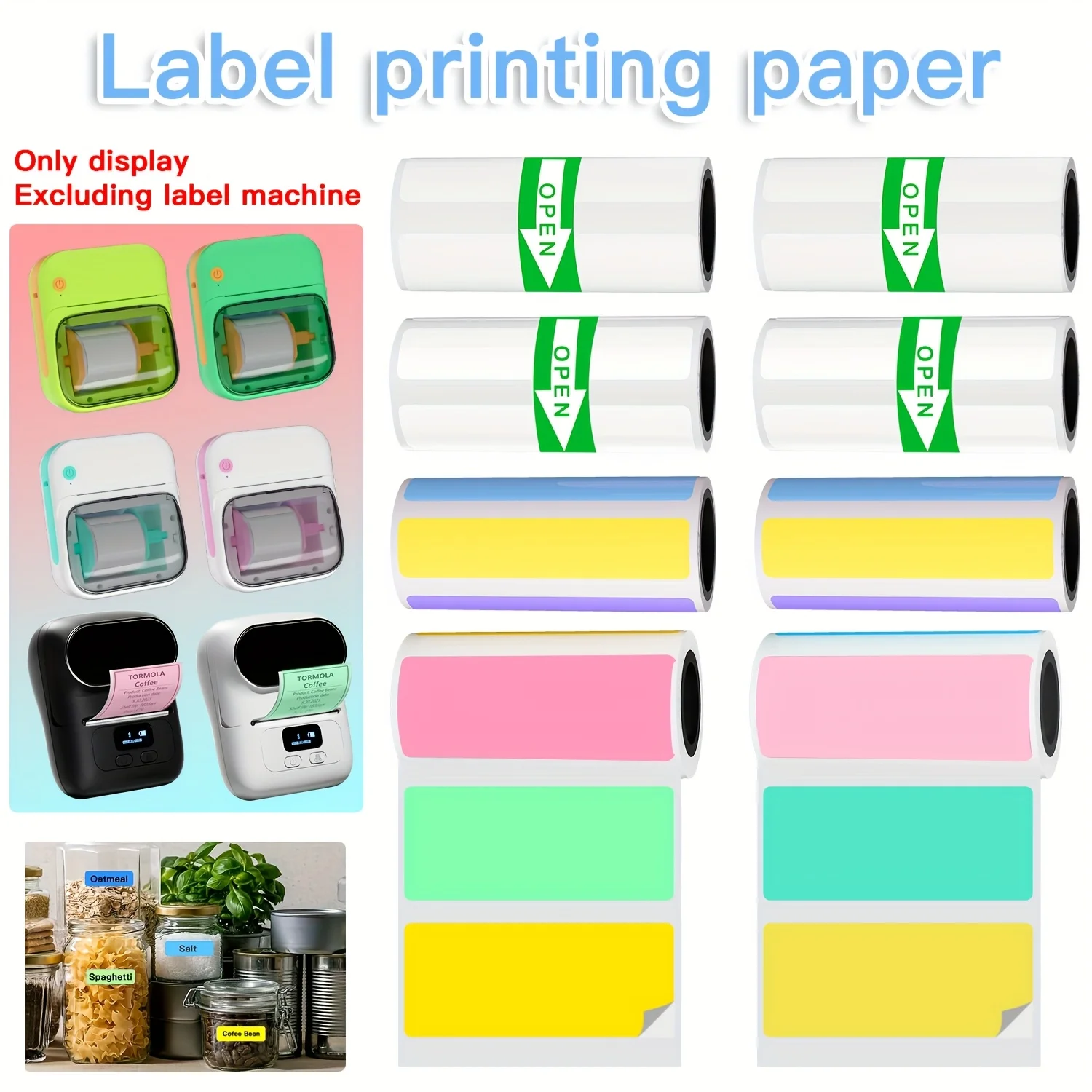 

Многоцветные самоклеящиеся наклейки для этикеток в наборах размером 50x15 мм и 50x30 мм, подходят для упаковочных бирок, организации документов