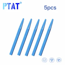 5PCS Dental Plastic Mengen Spatel Blauw Alginaat Cement Poeder Mes voor Impression Materiaal Mengen Gips Tandarts Gereedschap